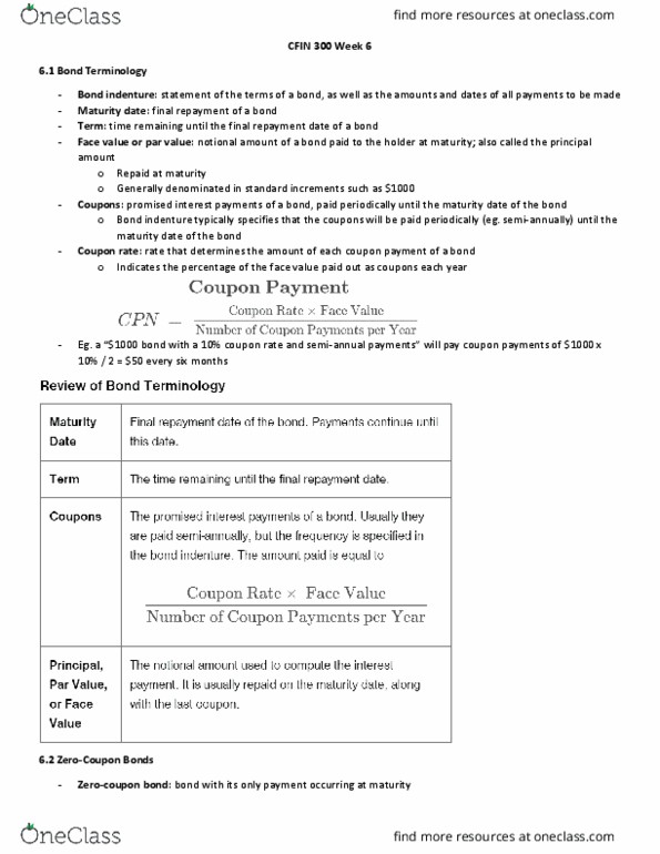 FIN 300 Chapter Notes - Chapter 6: Notional Amount, Sherritt International, High-Yield Debt thumbnail