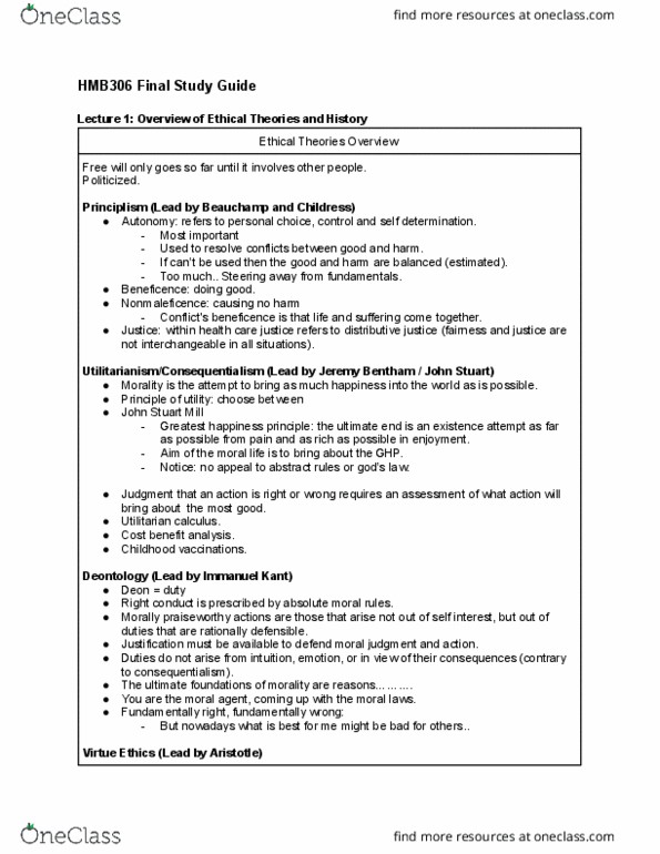 HMB306H1 Study Guide Winter 2022, final John Stuart Mill, Choose
