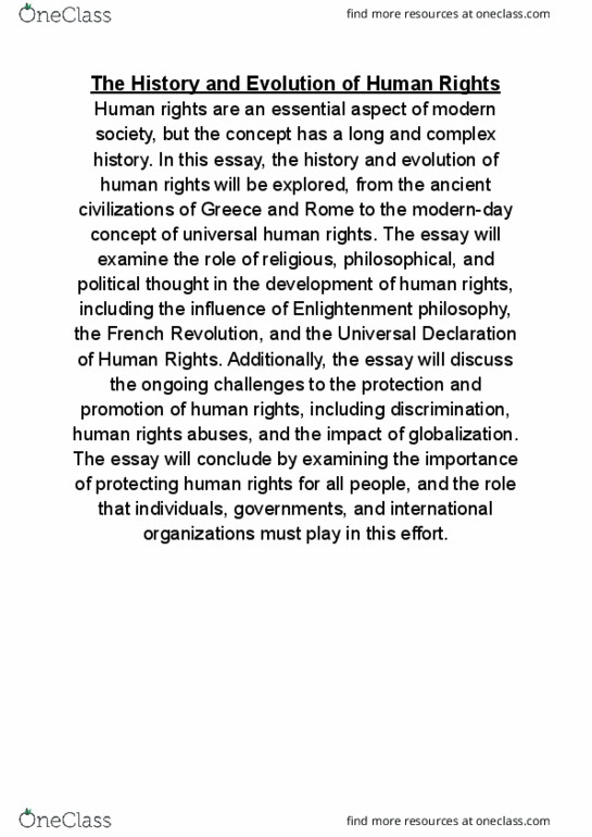 History 1063 Lecture : The History and Evolution of Human Rights thumbnail
