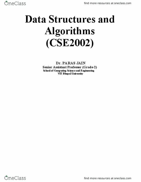 Lecture : Module-1 Part-1 Algorithms Notes thumbnail