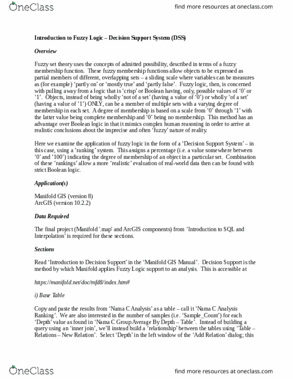 EESC03H3 Lecture Notes - Fuzzy Logic, Decision Support System, Fuzzy Set thumbnail