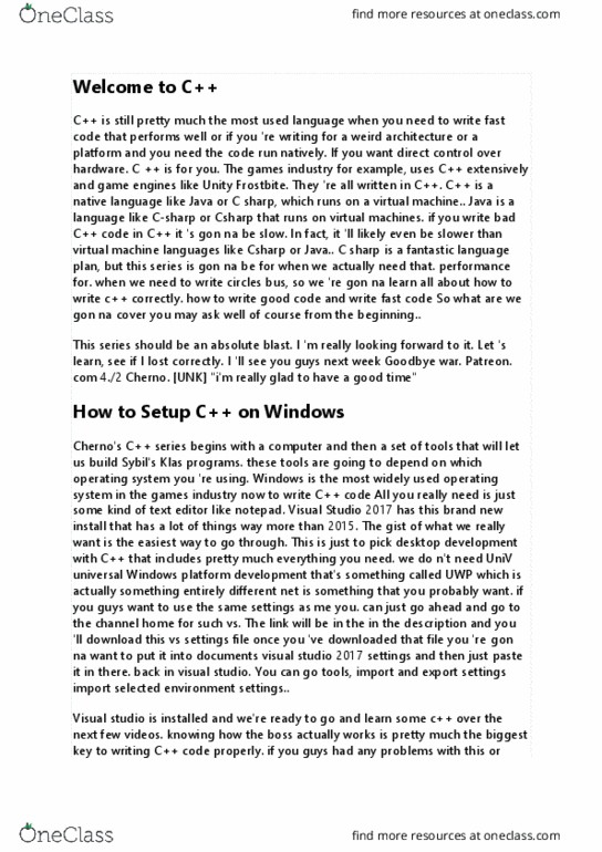 COMPUTER SCIENCE Study Guide - Winter 2023, midterm - Microsoft Visual ...