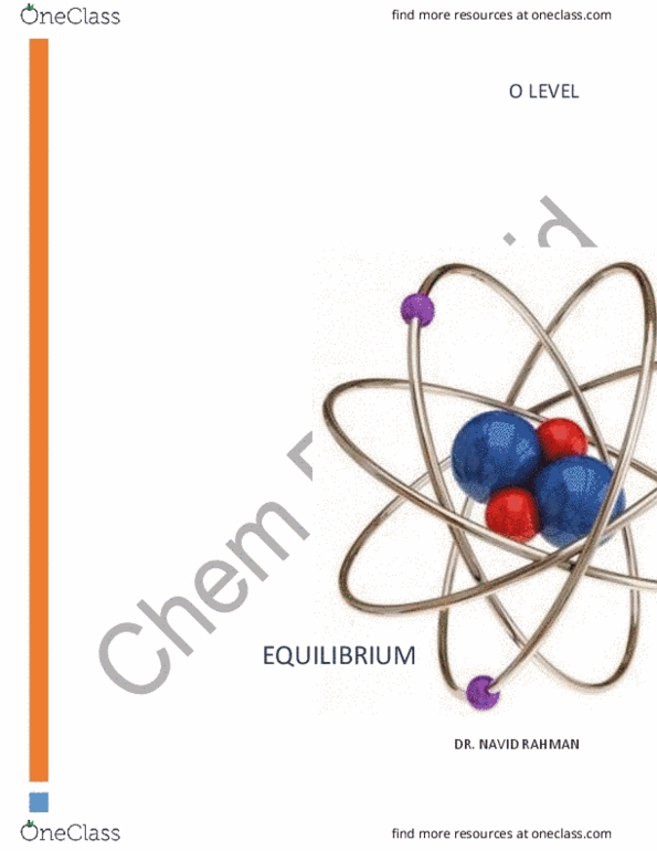 CHEMISTRY Chapter Notes - Chapter full: Dynamic Equilibrium, Chemical Reaction, International General Certificate Of Secondary Education thumbnail