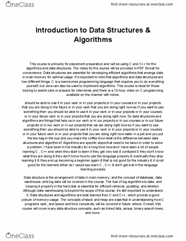 MATH 560 Chapter Notes -Data Structure, Tea Bag, Data Warehouse thumbnail