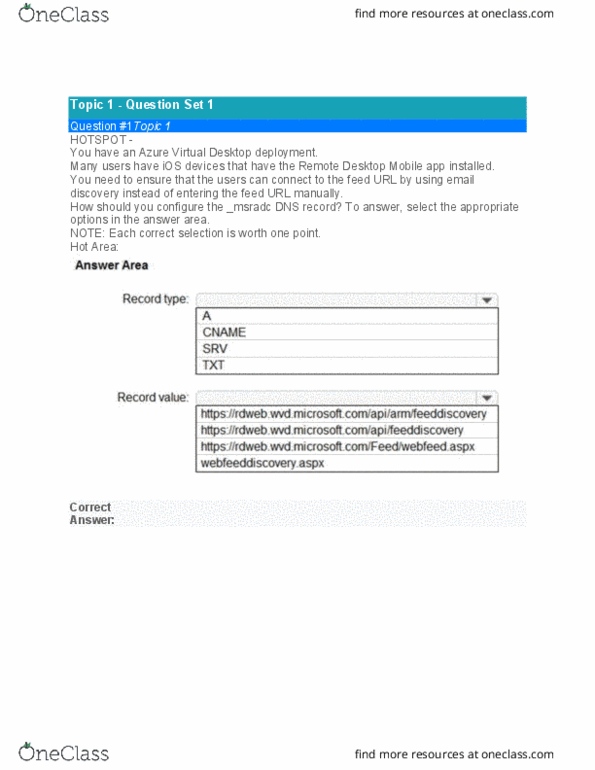 AZ-140 : AZ-140 Study Guide - OneClass