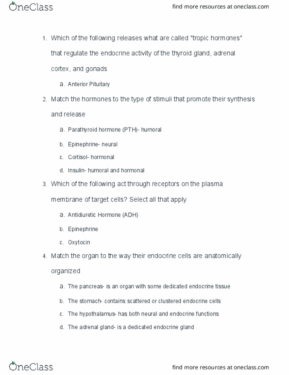 21:160:336 Midterm: Mammalian Physiology Urinary System - OneClass