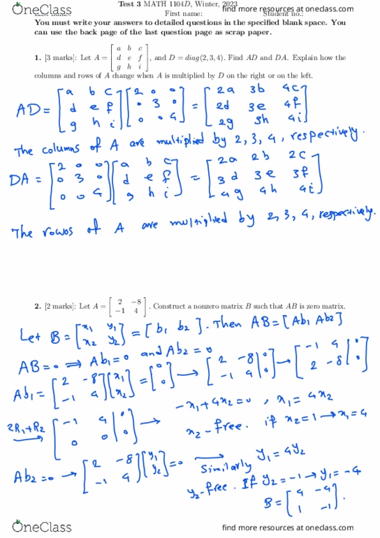 BUS 100 Lecture Notes - Linear Map, Linear Independence, Invertible Matrix thumbnail