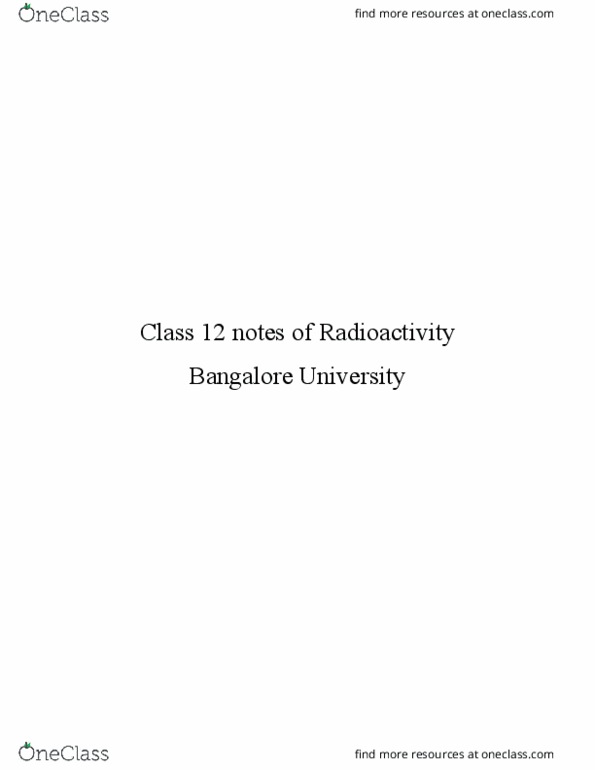 PY-101 Lecture Notes - Lecture 1: Bangalore University thumbnail