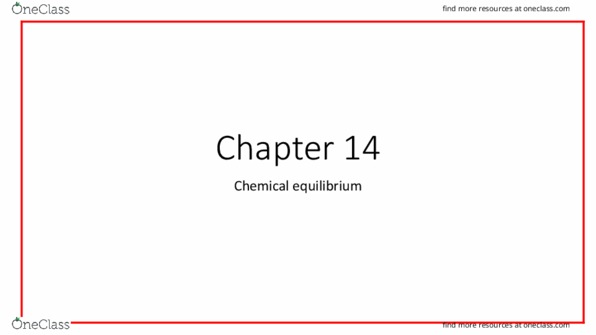 CHE 31 Lecture Notes - Chemical Equilibrium, Reversible Reaction, Partial Pressure thumbnail