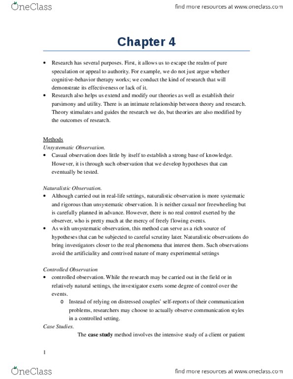 PS381 Chapter Notes - Chapter 4: Random Assignment, Schizophrenia, Statistical Significance thumbnail