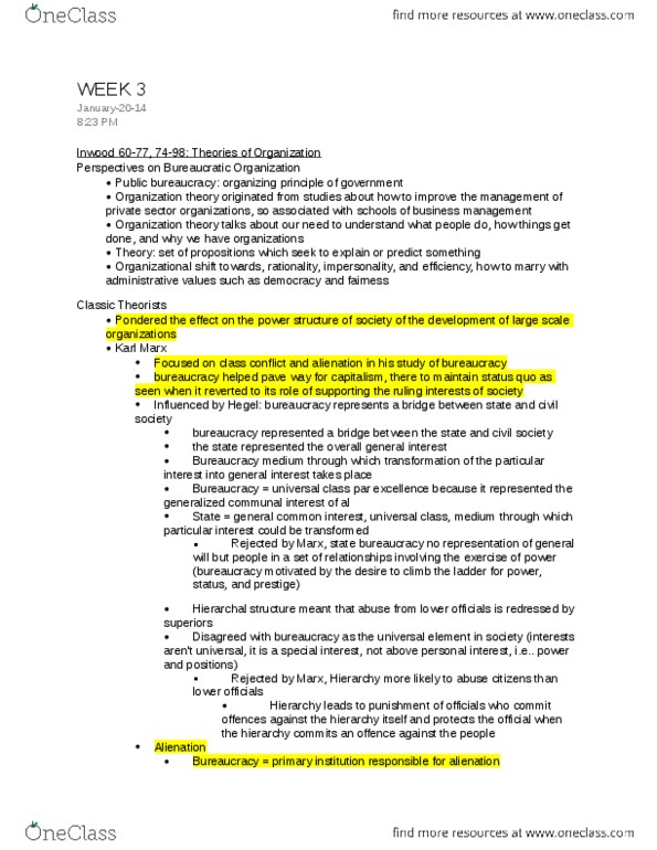 PAP 2320 Lecture Notes - Lecture 3: Capital Accumulation, Class Conflict, Profit Motive thumbnail