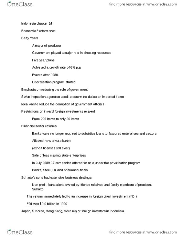 ECN 802 Lecture Notes - Suharto, Manuel L. Quezon, Fidel Ramos thumbnail