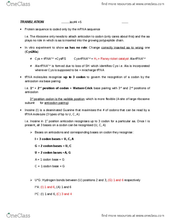 BCH311H1 Lecture : lec 4 + 5 notes.docx thumbnail