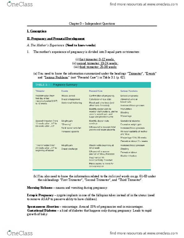 FMST 210 Chapter Notes - Chapter 3: Fetus, Prenatal Development, Hemolytic Disease Of The Newborn thumbnail
