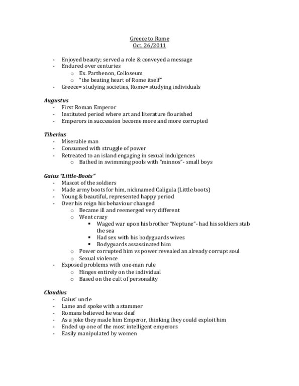 CLAS 1000 Lecture Notes - List Of Compositions By Johann Sebastian Bach thumbnail