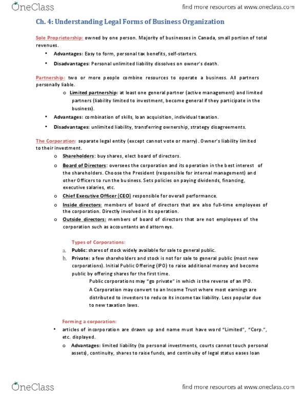 ANTA01H3 Chapter Notes - Chapter 4: Legal Personality, Initial Public Offering, Income Tax thumbnail