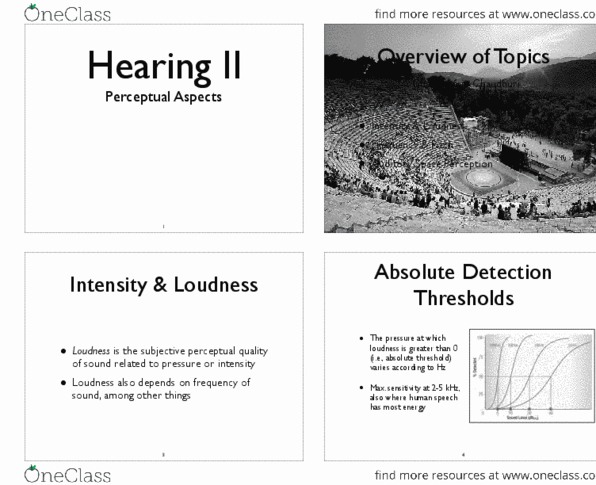 PSY 3108 Lecture Notes - Monaural, Absolute Threshold, Psychometric Function thumbnail