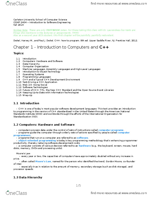 COMP 2404 Chapter Notes - Chapter 1: Upper Saddle River, New Jersey, Web 2.0, Ipad thumbnail