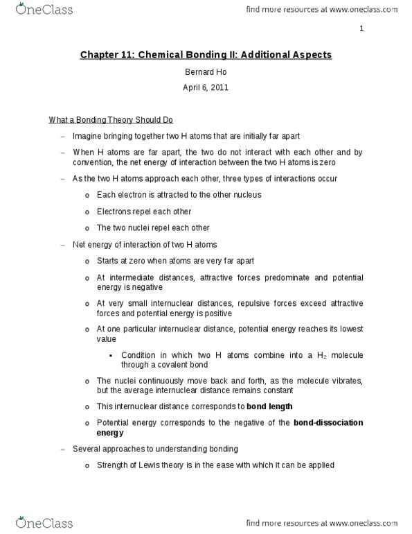 CHEM 1AA3 Lecture : Chapter 11 Chemical Bonding II.docx thumbnail