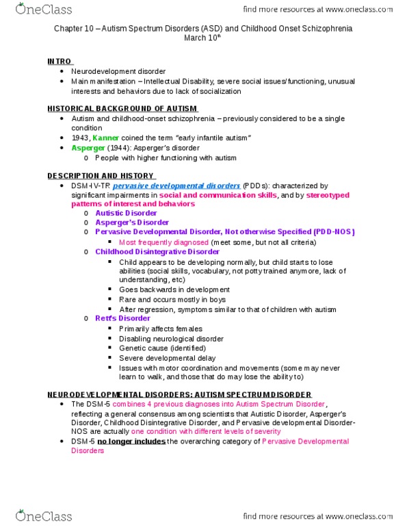 PSYC 3220 Lecture Notes - Wechsler Intelligence Scale For Children, Twin Study, Genetic Disorder thumbnail