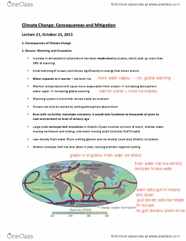 EARTHSC 2GG3 Lecture Notes - Sea Level Rise, Permafrost, Kyoto Protocol thumbnail