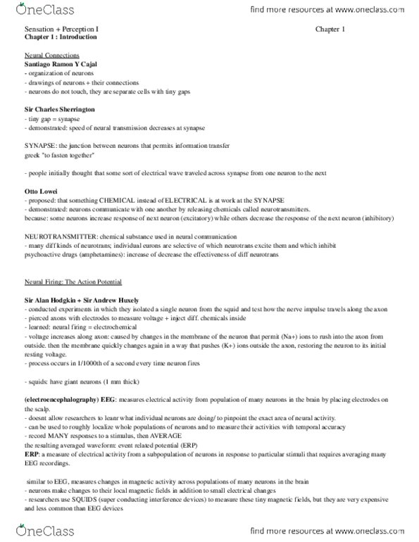 PSYC 2220 Chapter Notes - Chapter 1: Absolute Threshold, Radiography, Positron thumbnail