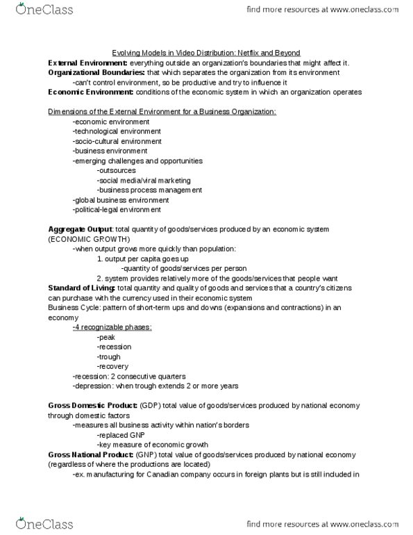 BUS 201 Chapter Notes - Chapter 2: Money Supply, La Senza, Purchasing Power Parity thumbnail