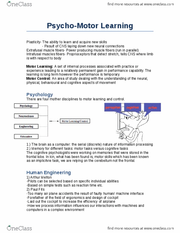Kinesiology 1080A/B Lecture : 01 - Psycho-Motor Learning.docx thumbnail