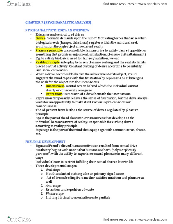 MDSA01H3 Chapter Notes - Chapter 7: Laura Mulvey, Mirror Stage, Scopophilia thumbnail