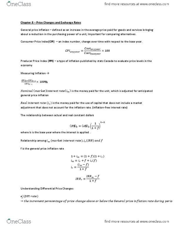 ECON 2B03 Chapter Notes - Chapter 8: Producer Price Index, Real Interest Rate thumbnail