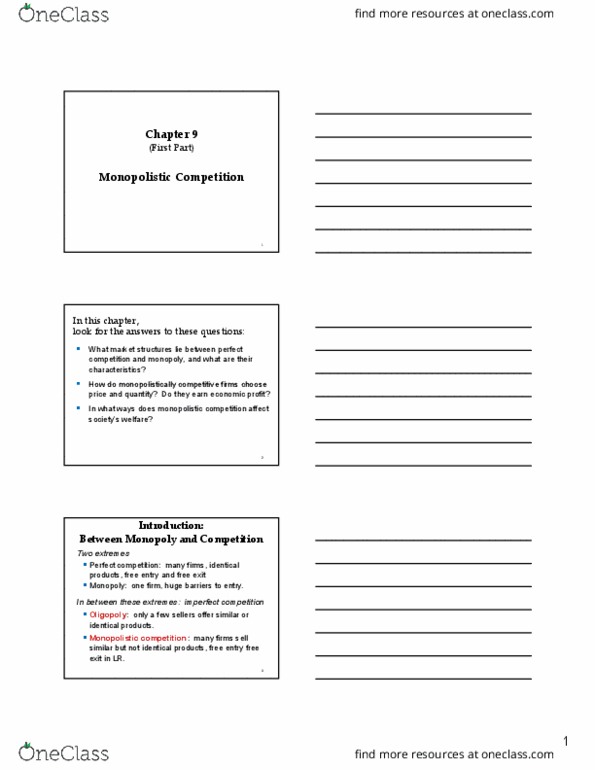 ECN 104 Lecture Notes - Demand Curve, Market Power, Marginal Cost thumbnail