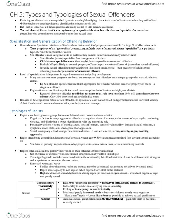 CRIM 316 Chapter Notes -Pwn, Cognitive Distortion, Viol thumbnail