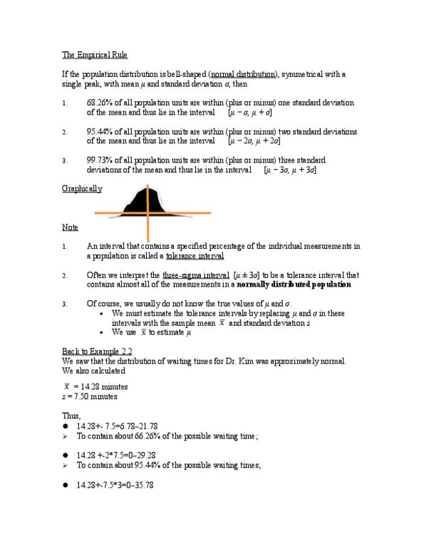 Statistical Sciences 2035 Lecture Notes - Interval Estimation, Standard Deviation, Statistical Process Control thumbnail