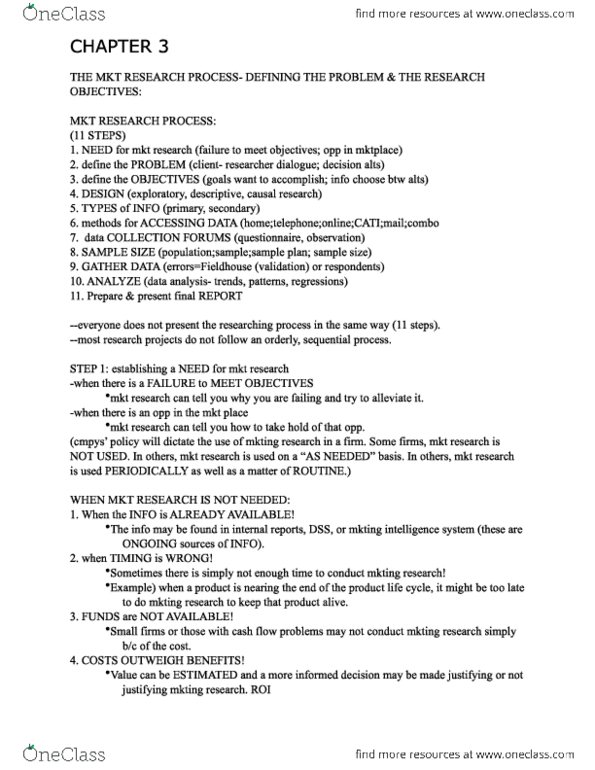 MKTG 440 Study Guide - Spring 2012, - Computer-Assisted Telephone ...