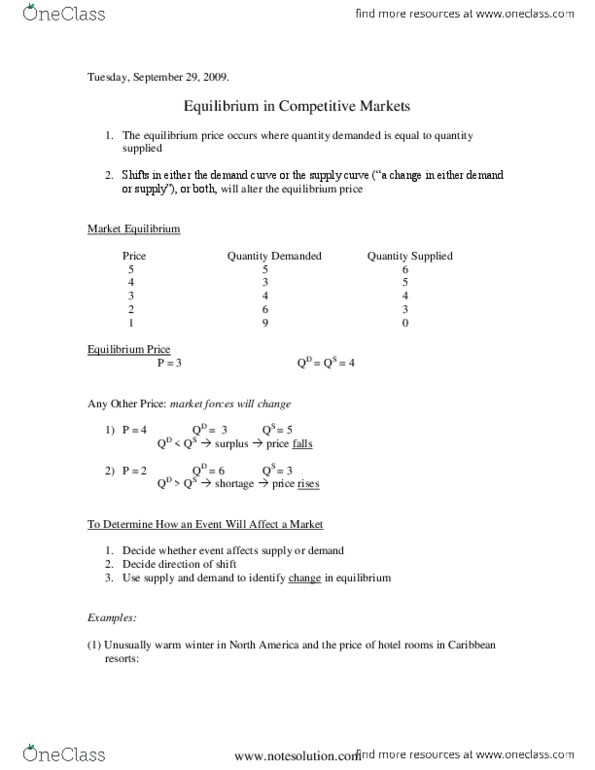 ECO101H1 Lecture 5: Lecture 5-Equilibrium in Competitive Markets thumbnail