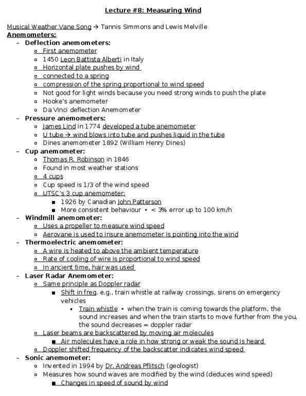 EESA09H3 Lecture Notes - Coordinated Universal Time, Leon Battista Alberti, Geostrophic Wind thumbnail