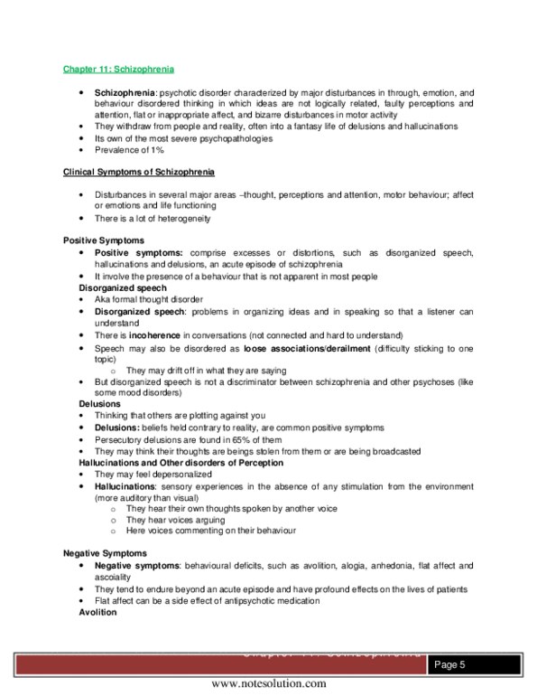 PSYB32H3 Chapter Notes - Chapter 11: Deinstitutionalisation, Biopsychosocial Model, Tardive Dyskinesia thumbnail