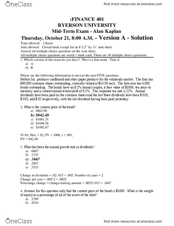 FIN 401 Lecture 10: Fin401_MT_F10_V1_Solution.doc thumbnail
