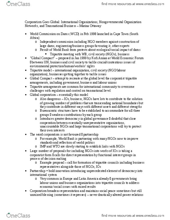 POLI 345 Chapter Notes -Majoritarianism, Body Politic, Brundtland Commission thumbnail
