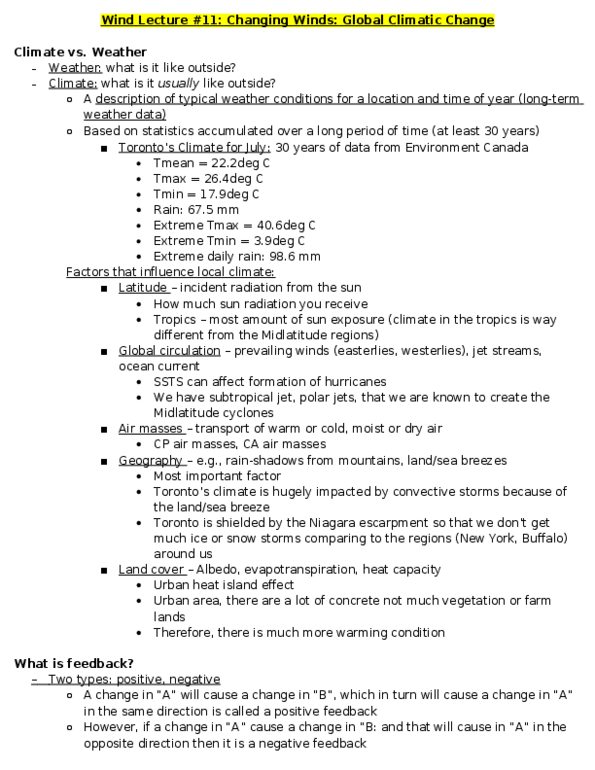 EESA09H3 Lecture Notes - Urban Heat Island, Shortwave Radiation, Little Ice Age thumbnail