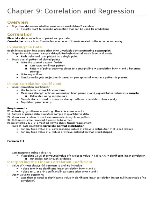 Biology 2244A/B Chapter Notes - Chapter 9: Multivariate Normal Distribution, Null Hypothesis, Confounding thumbnail