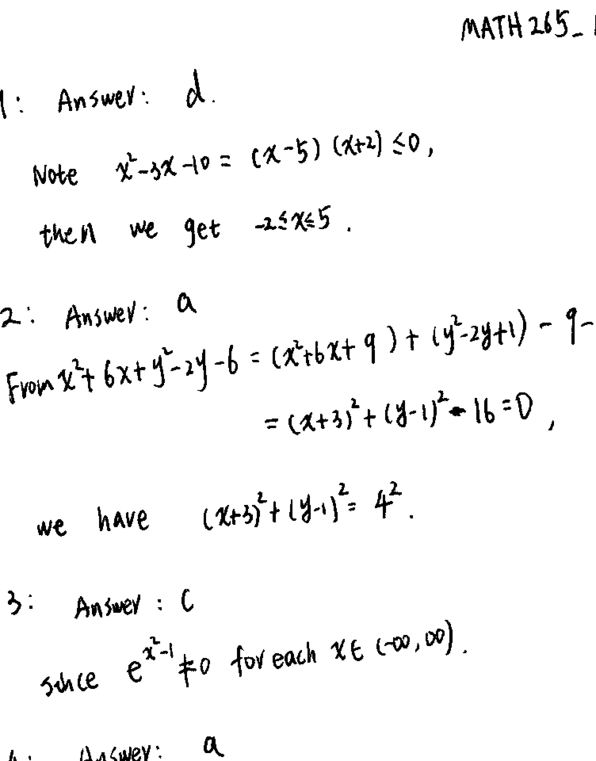 MATH265 - Midterm1 - 2012 Fall - OneClass