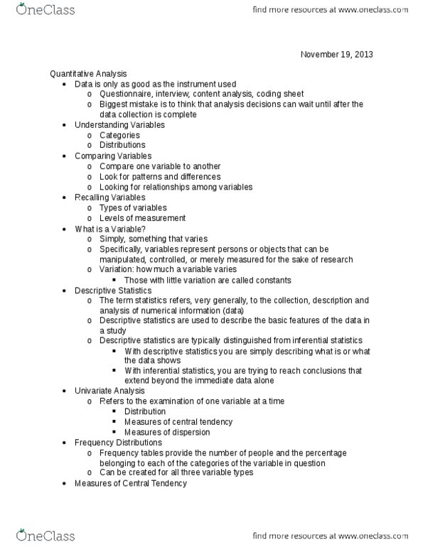 CS235 Lecture Notes - Lecture 8: Statistical Inference, Descriptive Statistics, Central Tendency thumbnail