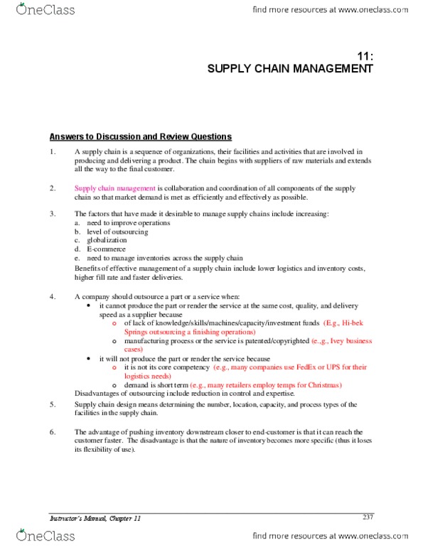 BU395 Chapter Notes - Chapter 11: Bullwhip, Supply Chain, Safety Stock thumbnail