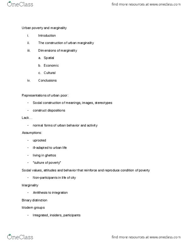 SOSC 1430 Lecture Notes - Lecture 17: Antithesis thumbnail