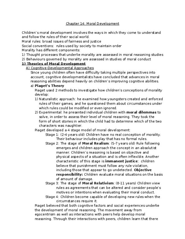 PSYC 304 Chapter Notes -Relational Aggression, Social Cognition, Immanence thumbnail