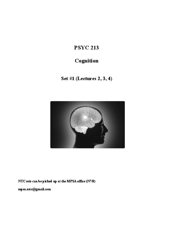 PSYC 213 Lecture Notes - Folk Psychology, Webct, Cognitive Psychology thumbnail