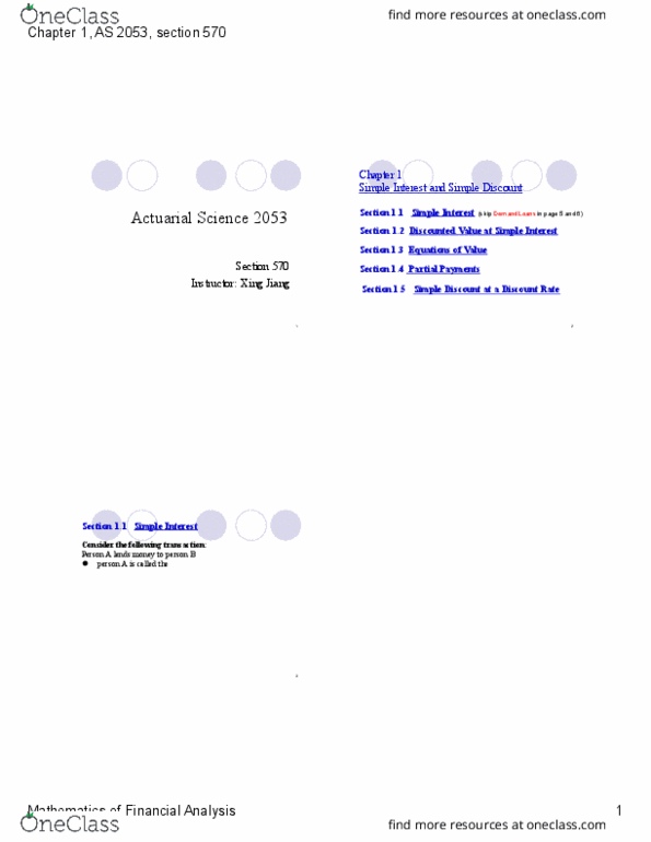 Actuarial Science 2053 Lecture 2: chapter1.pdf thumbnail