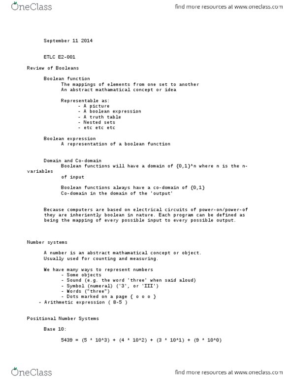 CMPUT272 Lecture Notes - Lecture 4: Codomain, Boolean Expression, Boolean Function thumbnail