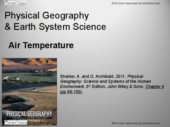 GPHY 102 Lecture Notes - Lecture 5: John Wiley & Sons, Longwave, Mount Everest thumbnail